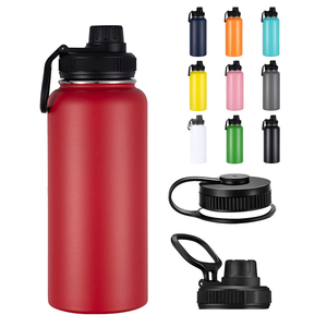 Children's Water Bottle with Carry Handle Straw Lid Drinking Bottle for School Travel Girls Boys - Product Image 1