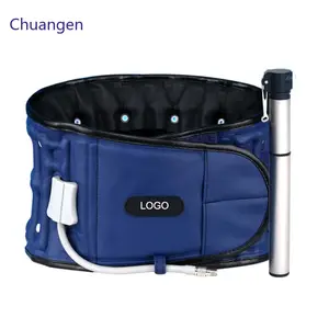 Ceinture de soutien dorsal orthopédique gonflable respirante à vente chaude avec soutien lombaire en caoutchouc naturel et PVC, forte traction - Product Image 1