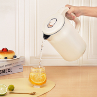 Bouilloire électrique sans fil portable 1,8 L en acier inoxydable moderne 220 V, ébullition efficace, maintien au chaud, durable, pour usage domestique et extérieur