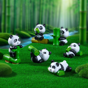 Offre Spéciale : Adorables Ornements Miniatures Panda, Figurines en Plastique pour Jardin Féerique, Maison de Poupées et Décoration de Bureau - Product Image 2