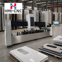 Scie à pont CNC HMI 3015A fiable pour la découpe de pierre, idéale pour les marchés américain et canadien, avec fonction de découpe de plan de travail de cuisine avec évier intégré