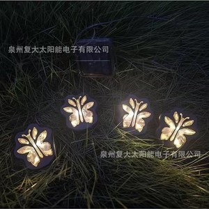 Guirnalda de Luces Solares con Forma de Mariposa, Juego de 4 Piezas, Decoración para Jardín y Césped, Luz LED Empotrada en el Suelo - Product Image 3