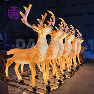 Escultura de Ciervo de Resina de Fibra de Vidrio para Exteriores, Luz LED Decorativa para Parques, Paisajes y Festivales - Product Image 5