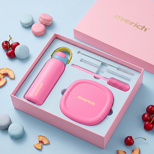 5 Compartments Lunch Box with BPA-Free <strong>Plastic</strong> <strong>Lid</strong> 1500ml Food <strong>Container</strong> and Bottle Gift Set for Multi-Use Storage Solution - Product Image 1