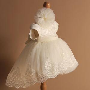 <span class=keywords><strong>Abito</strong></span> <span class=keywords><strong>Bianco</strong></span> per Bambina, Produzione all'Ingrosso a Prezzo di Fabbrica, Vestito da Cerimonia per Bambine con Fermaglio per Capelli Gratuito - Product Image 6