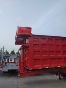 Rectangle Shape Rear Dump Semi-<b>trailer</b> Coal Transport 20-25 Tons Steel Shandong 3/6 Xles - Product Image 3