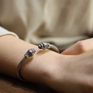 Bracelet pour homme en argent sterling 925 avec tête de lion à crinière torsadée, pierre naturelle, fermoir à ressort romantique, bijoux turcs faits à la main - Product Image 4