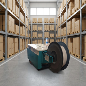 Máquina Flejadora Eléctrica Semiautomática 220V con Motor para Fleje PET, Fácil de Operar para Embalaje de Cajas - Product Image 3
