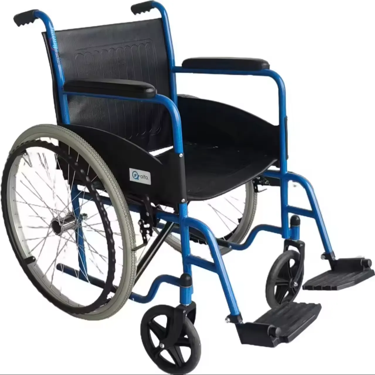 كرسي متحرك للمسنين لذوي الإعاقة، كرسي متحرك يدوي رخيص قابل للطي من الألومنيوم للمعاقين
