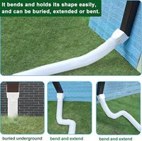 1 paquet d'extensions de descente de gouttière blanche, rallonge de gouttière pour le drainage des eaux de pluie flexible, tuyau d'extension de vidange vers le bas