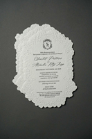 Papelería de Boda de Lujo, Tarjetas con Forma Floral, Tarjetas de Menú, Tarjetas de Lugar, Estampado en Relieve, Impresión Tipográfica, Conjunto de Invitaciones de Boda
