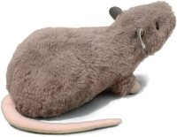 Peluche en tissu polyester et coton gris brodée, jouet pour chat, peluche pour chat, jouet farceur pour anniversaire