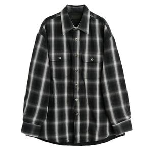 Custom Check Pattern <b>Padded</b> Cotton Flannel <b>Shirt</b> Relaxed Fit Quilted Twill Lined <b>Shirts</b> Men Plaid Outer Wear <b>Shirts</b> - Product Image 1