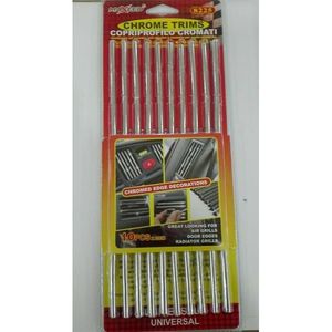 Tiras Decorativas Cromadas, 10 Piezas, Universales, para Bordes de Puertas de Coche, Rejillas de Ventilación, Rejillas de Radiador - Product Image 1