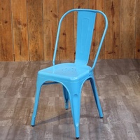 Chaises de salle à manger empilables de style industriel vintage nordique, prix d'usine moderne, cadre en métal, dossier, chaise de café