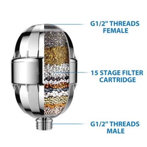 Skin Care Showerhead Kitchen Faucet Cleaner 15 Stages <b>Shower</b> Head Purifier Bathroom <b>Shower</b> Water Filter High Output Water Filter - Product Image 2