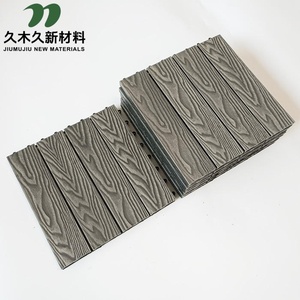 Wpc vuông không thấm nước lồng vào nhau decking gạch 300x300mm DIY cho ngoài trời Patio & ban công-dual Hệ thống khóa - Product Image 4