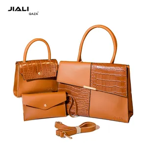WR5087 Africa country hot sale 3 piece a set quality pu leather handbags for Women