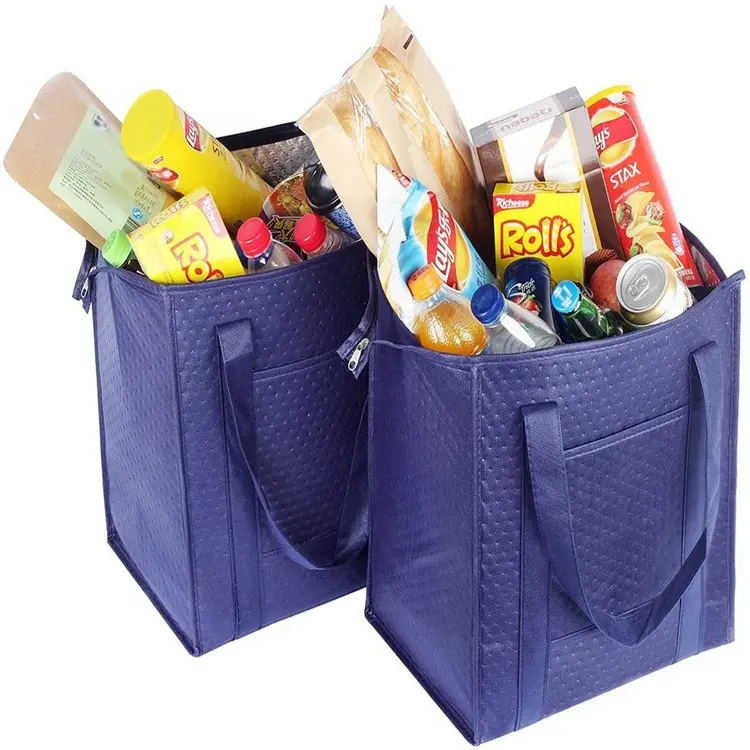 Özel logo baskı taşınabilir OEM shopper çantası su geçirmez piknik öğle yemeği gıda yalıtımlı soğutucu çanta
