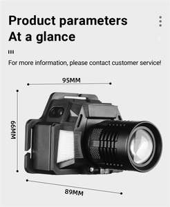 Aeternam, <span class=keywords><strong>sensor</strong></span> de movimiento láser blanco, Banco de energía de inducción, tipo C, recargable, giratorio, con zoom, linterna <span class=keywords><strong>LED</strong></span>, faro de trabajo - Product Image 6