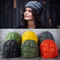 Gorro ligero relleno de ganso para hombre y mujer, a prueba de viento, a la moda, para exteriores