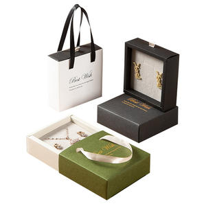 Высококачественный бумажный пакет для сережек joyero, ящик, кольцо, ожерелье, браслет, бумажная коробка для ювелирных изделий, упаковка с логотипом заказчика - Product Image 3