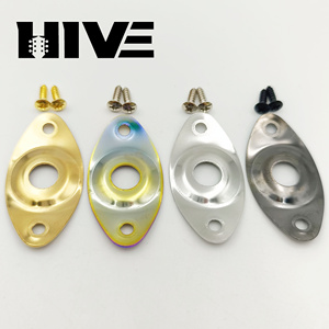 HIVE Teknologi Anti Korosi Baja Tahan Karat yang Luar Biasa, Dekorasi Penutup Jack Audio Gitar Elektrik Model Cat-eye, Penutup Jack Bass - Product Image 6