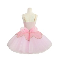 Robe de tutu de ballet classique pour filles S0026, jupe en tulle rigide, applique florale faite à la main, tenue de danse pour spectacle de ballet