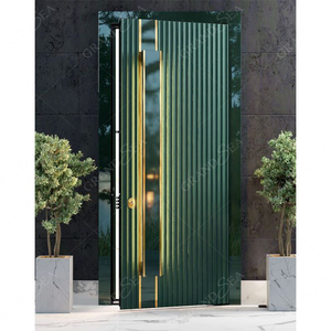 Porta di sicurezza con ingresso anteriore in alluminio pressofuso moderno di fascia alta con serratura intelligente antifurto - Product Image 2