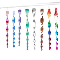 Bâton répulsif pour oiseaux coloré et réfléchissant de 12 pouces, spirale en plastique, bâton rotatif pour répulsif d'oiseaux pour arbres