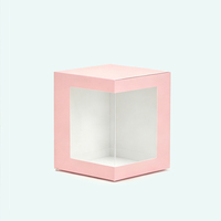 Boîte cadeau pour tasse avec fenêtre transparente en PVC, boîte d'emballage en papier pour tasse individuelle, boîte carrée en papier kraft pour tasse en céramique à café, logo personnalisé