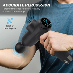 ボディディープマッスル＆ティッシュパーカッションマッサージガン LCDディスプレイ搭載 ワイヤレスリモコン 2000mAhバッテリー 10段階速度調整（1400-2800 RPM） - Product Image 3