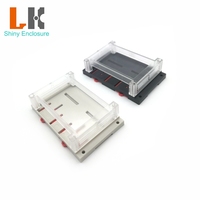 Boîtier de commande PLC en plastique ABS avec couvercle supérieur transparent 145*90*40mm pour rail DIN