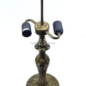 Lampe de bureau rétro Lovely Guy 16 pouces, base en résine, couleur café laiton, 110-240V, support d'ampoule E27, abat-jour en verre, pour la maison - Product Image 5