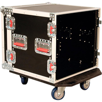 12U AMP Rack Flight Case 19 "Flight Rack Case ATA Pro Audio DJ Road Rack Case con ruedas