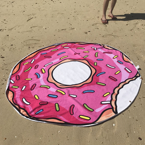 Enfants épais Imprimé En Gros Pas Cher Logo Imprimé Serviettes de Plage Rondes En Microfibre Toalla Playa Redonda - Product Image 4