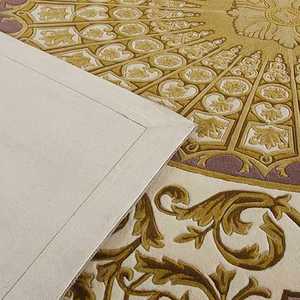 Alfombra de lana y viscosa fina artesanal, Alfombra de diseño moderno antideslizante lavable ecológica - Product Image 3