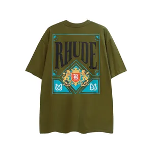 RHUDE Großhandel mit hochwertiger Kleidung für Herren und Damen High-End bedruckte Kurzarm-T-Shirts