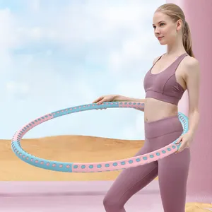 Adults Fat Burning Weighted Sports Equipment,Whole Body Exercise Professional Hula Rings Detachable Adjustable Design Hoop