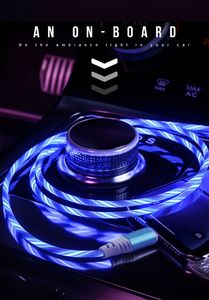 Factory Price Mobile Phone Charging Cable 1m Luminous <b>LED</b> <b>Light</b> USB Type C Cable - Product Image 3