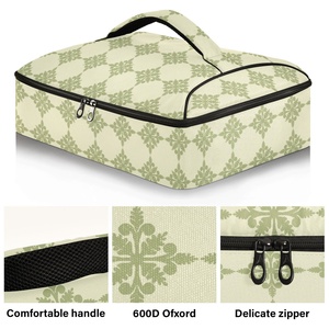 Sac isotherme pour plat de service, motif floral Hawaïen, personnalisé, avec doublure en aluminium, pour pique-nique et potluck - Product Image 2