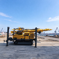 Foreuse de puits d'eau sur chenilles pour profondeurs de 500 m, machine de forage de 105-400 mm avec moteur Yuchai 110 kW