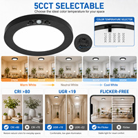 Lampu Langit-langit Sensor Gerak LED 7 Inci IP44 Profil Rendah PIR Otomatis Nyala Mati untuk Lemari, Ruang Bawah Tanah, Garasi, dan Pantry