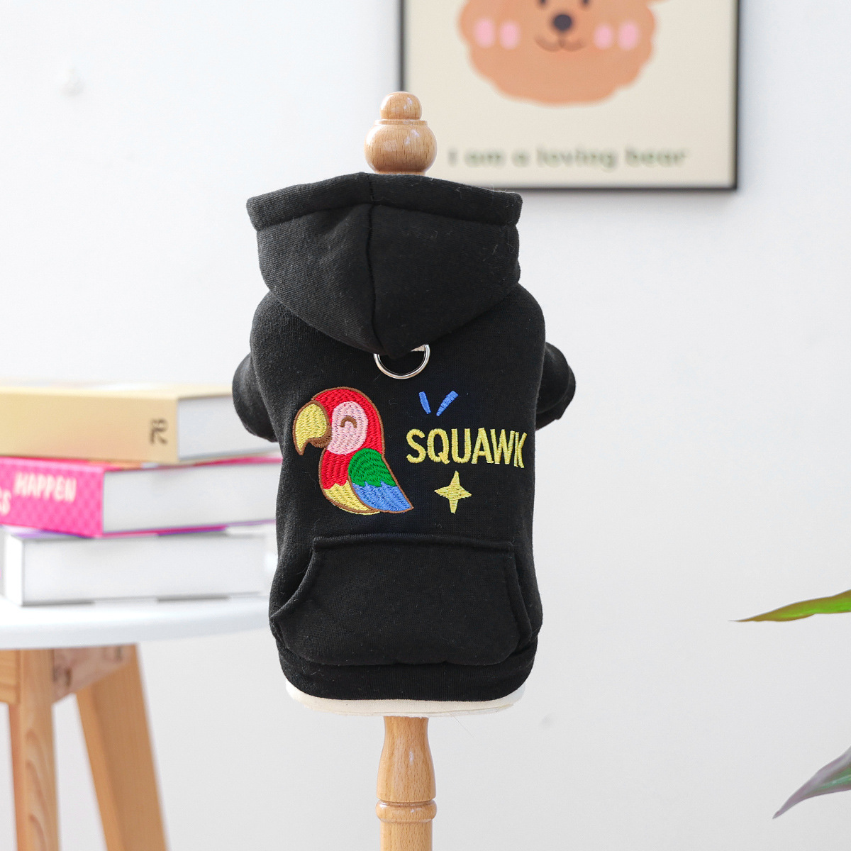 Sweatshirt Happy Animal City-perroquet noir