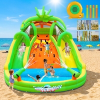 FBsport Château gonflable avec toboggan aquatique pour adultes, Airtrack gonflable, Toboggan aquatique gonflable, Château gonflable avec toboggan aquatique