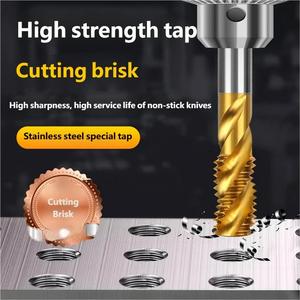 Tarauds métriques en acier rapide HSS M35 au cobalt avec revêtement TIALN, diamètre extérieur de 1,5 pouces pour <span class=keywords><strong>le</strong></span> <span class=keywords><strong>taraudage</strong></span> <span class=keywords><strong>et</strong></span> les machines-outils - Product Image 4