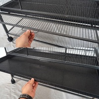 Cage à oiseaux extra-large en fer, motif uni, écologique, thermolaquée, pour perruches africaines, canaris, avec plateau en plastique pour l'élevage des perroquets