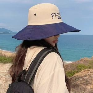 Praiano Bucket <b>Hat</b> Wide Brim Sun Protection Outdoor Hiking <b>Hat</b> Breathable Cotton Adult Spring <b>Summer</b> - Product Image 4