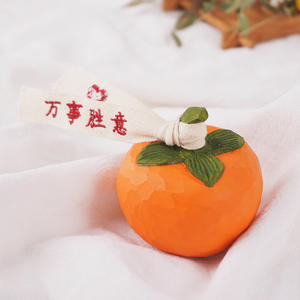 Petite sculpture sur bois écologique pour anniversaire décorations de bureau de Noël ornements et artisanat en bois Shishi <span class=keywords><strong>Ruyi</strong></span> - Product Image 3