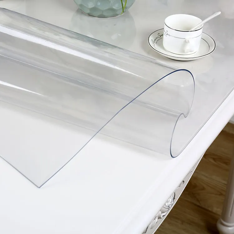長方形PVCプラスチックフィルムウェディングプレミアム使い捨てではない透明なテーブルクロスフィルムロール